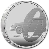 Великобритания 5 фунтов 2020г. "Джеймс Бонд 007/ Bond, James Bond". Монета в капсуле; подарочном футляре; номерной сертификат; коробка. СЕРЕБРО 64,42гр.(2 oz).