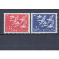 [2098] Финляндия 1956. Фауна.Птицы.Лебеди. СЕРИЯ MNH. Кат.10 е.