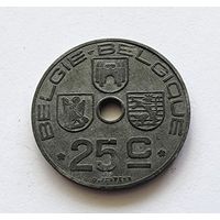 Бельгия 25 сантимов, 1943 Надпись - 'BELGIE - BELGIQUE'