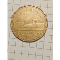 Канада 1 доллар 1987 года.