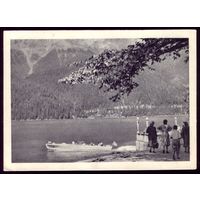 1955 год Вид на озеро Рица У причала глиссеров