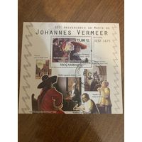 Мозамбик 2010. 335 годовщина Johannes Vermeer 1632-1675. Блок