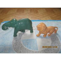 Игрушки Слон и Лев