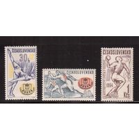 Чехословакия-1964,(Мих.1450-1452) , ** , Спорт