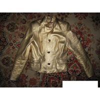 Куртка (жакет/пиджак), натур. золотистая кожа, р.42