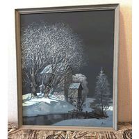 Картина.Зимний пейзаж. 1995г. художник Немцов В.В.