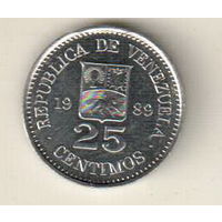 Венесуэла 25 сентимо 1989