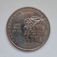 США 25 центов 2000 Нью-Гэмпшир D #121
