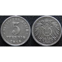 YS: Германия, 5 пфеннигов 1918F, KM# 19