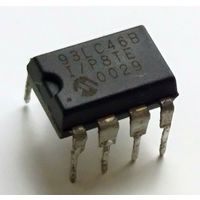 EEPROM 1 Kbit 93LC46B 1 Кбит 64 x 16бит Serial Microwire 3 МГц DIP-8