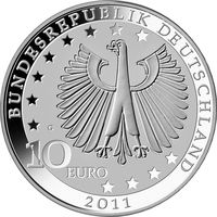 Германия 10 евро полный комплект за 2011-2016г. 25 монет одним лотом