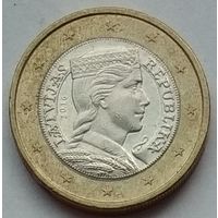 Латвия 1 евро 2016 г.