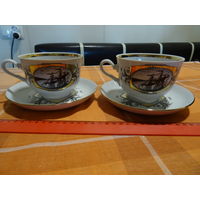 Чайная пара , СССР, Владивостокский фарфоровый завод