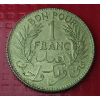 Тунис 1 франк 1941 г. #50835