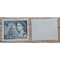 Канада 1971 Королева Елизавета II и Парламентская библиотека. Mi-CA 494Ax.  Тусклая флуоресцентная.