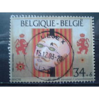 Бельгия 1995 Межд. карнавал и музей масок, марка из блока Михель-2,5 евро гаш