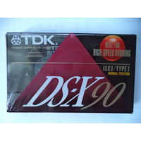 Аудиокассета TDK DS-X 90, под запись (треснула упаковка)