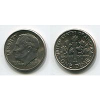 США. 10 центов (2007, буква P, aUNC)