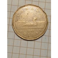 Канада 1 доллар 1989 года.