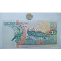 Werty71 Суринам 25 гульденов 1998 UNC банкнота плавание