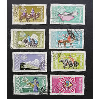Монголия 1961 г. 40 лет монгольской почте, 8 марок #0267-Л1P16