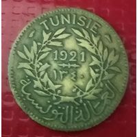 Тунис 1 франк 1921 г. #50834