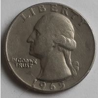 США 1/4 доллара, 1965 Washington Quarter (14-10-19)