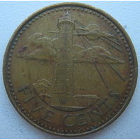 Барбадос 5 центов 1988 г.