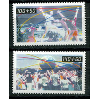 Германия (ФРГ) - 1990г. - Спорт - полная серия, MNH с отпечатком на клее [Mi 1449-1450] - 2 марки