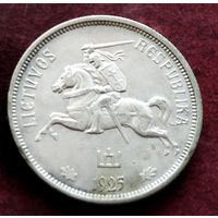 Серебро 0.500! Литва 5 лит, 1925