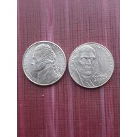 5 центов США. 2 монеты