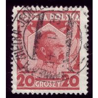 1 марка 1927 год Польша Пилсудский 245
