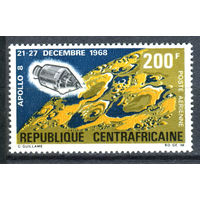 Центральноафриканская Республика - 1969г. - Первый укомплектованный полёт на Луну Аполлона 8. Авиапочта - полная серия, MNH [Mi 195] - 1 марка