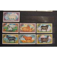 Набор марок с козами (Монголия), 7 шт.