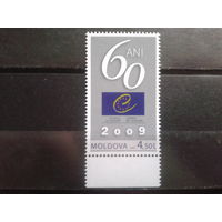 Молдова 2009 60 лет Евросоюзу, эмблема Михель-3,5 евро