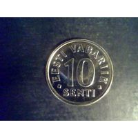 Монеты. Эстония 10 Сенти 1998.