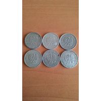 10 грош 1973 знак, 1975, 1976, 1977, 1980, 1985. Сборный лот, 6 монет.
