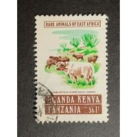 Кения, Уганда и Танганьика 1975. Редкие животные