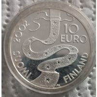 Финляндия 10 евро 2002 Элиас Леннрота
