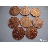 Австрия 5 евро 2012-2016г. UNC  10 монет одним лотом