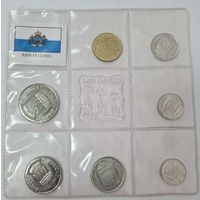 Сан-Марино 1, 2, 5, 10, 20, 50, 100 лир, 1973