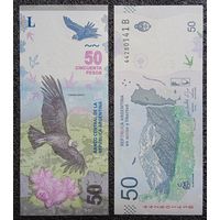 50 песо Аргентина обр. 2018 г. UNC