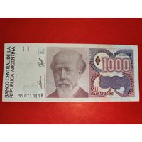 Аргентина 1000 аустраль 1989 UNC