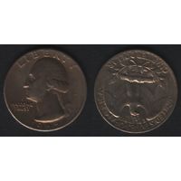 США km164a 25 центов 1 квотер 1965 год (f2