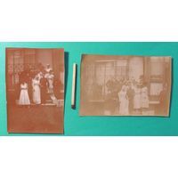 Фото "Свадьба", Франция, 1910 г. 8,5*5,5 см, 2 шт.