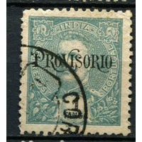 Португальские колонии - Индия - 1902 - Надпечатка PROVISORIO на 1T - [Mi.204] - 1 марка. Гашеная.  (Лот 118BG)