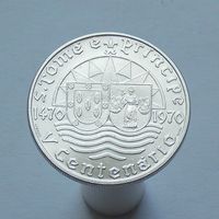 Португалия 50 эскудо 1970 500 лет открытию Сан-Томе и Принсипи серебро