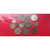 Монеты разные от 15 века до 20 медь и серебро