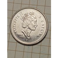 Канада 25 центов 2002 года . Юбилейная