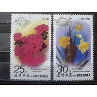 КНДР 1989 Цветы, концевые